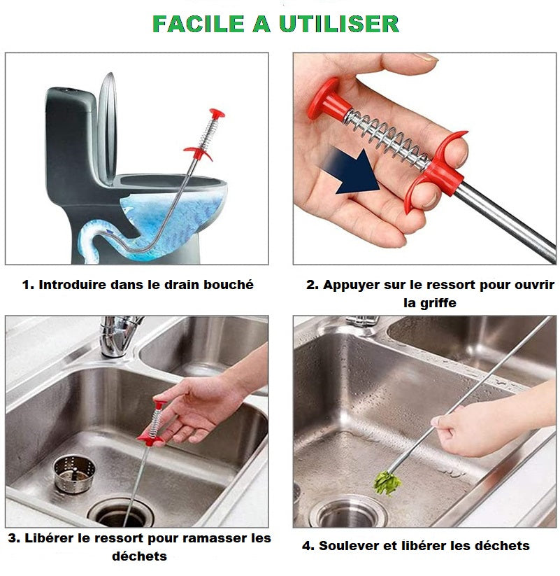 Déboucheur toilette |DRAINER-PLUS™